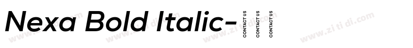 Nexa Bold Italic字体转换